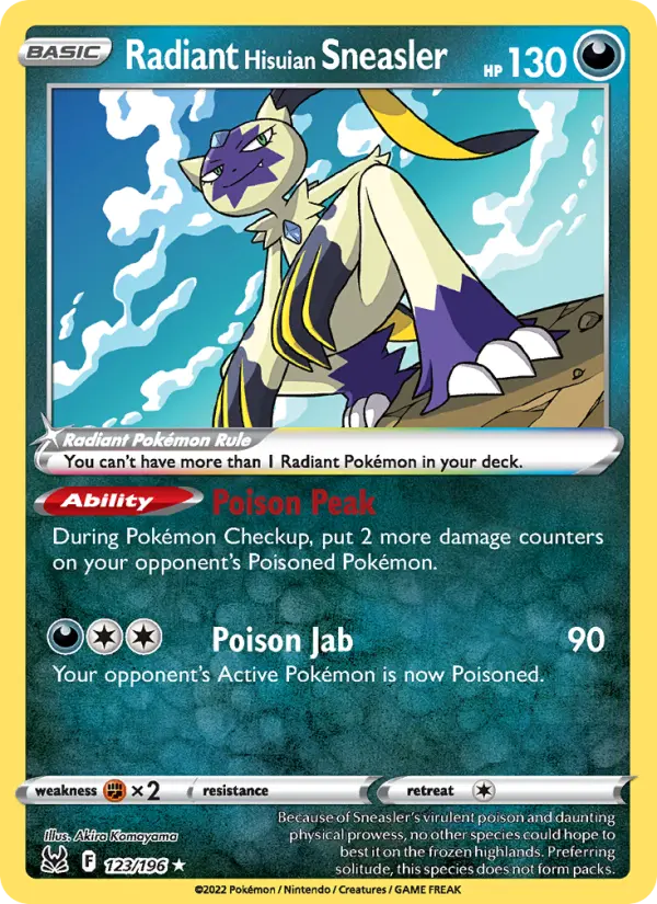 Radiant Hisuian Sneasler, Pokémon card