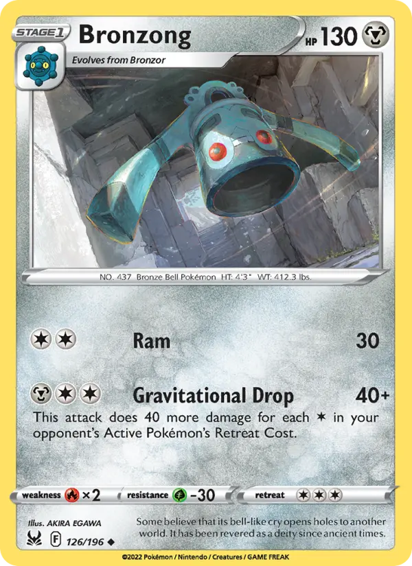 Bronzong, Pokémon card