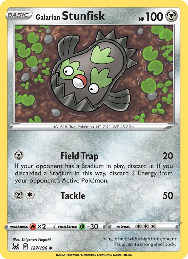 Galarian Stunfisk, Pokémon card