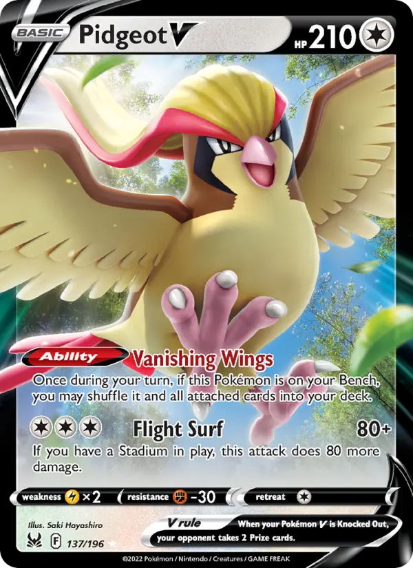 Pidgeot V, Pokémon card