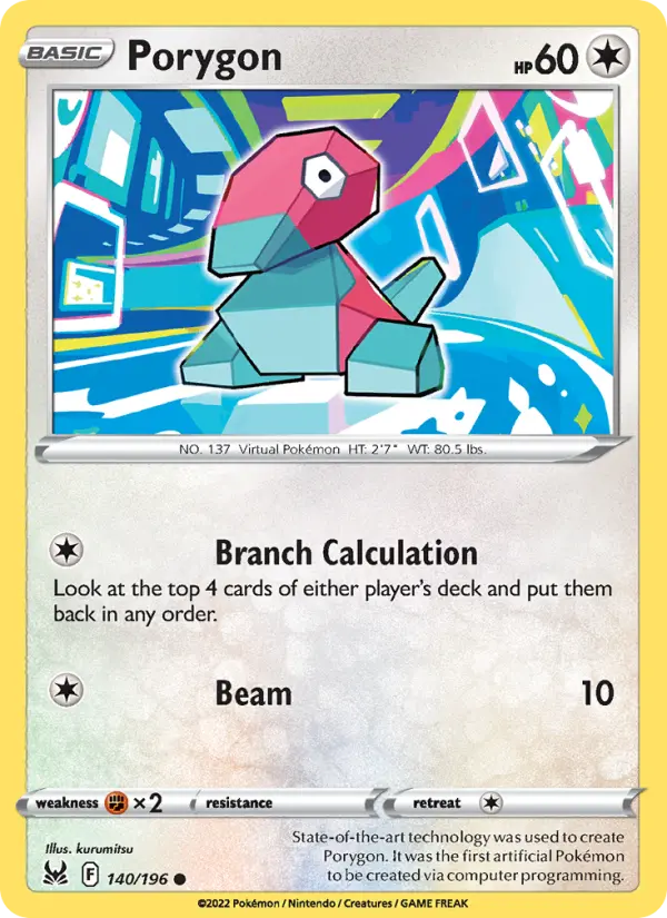 Porygon, Pokémon card