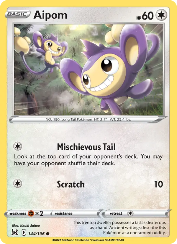 Aipom, Pokémon card