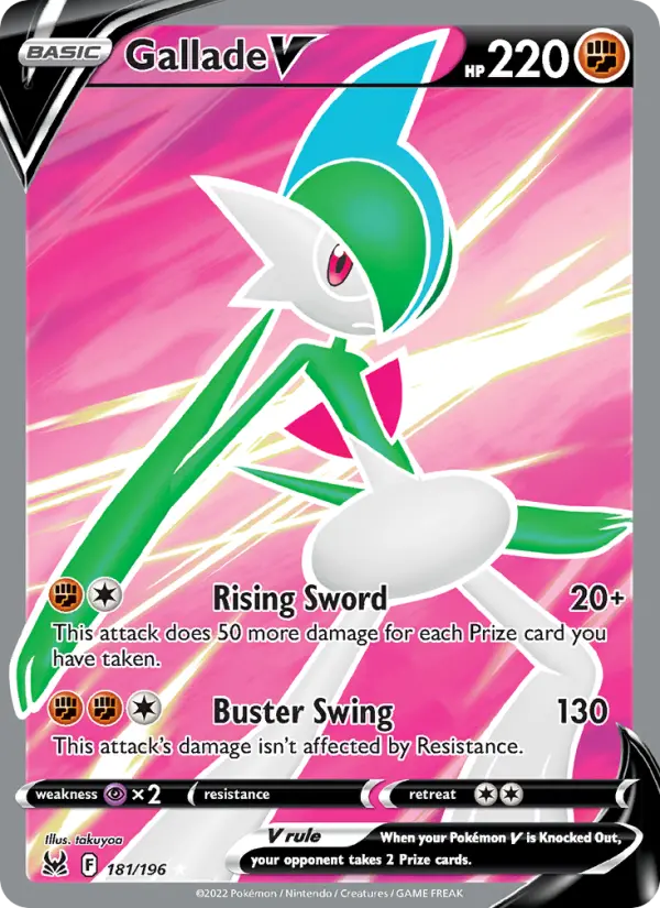 Gallade V, Pokémon card
