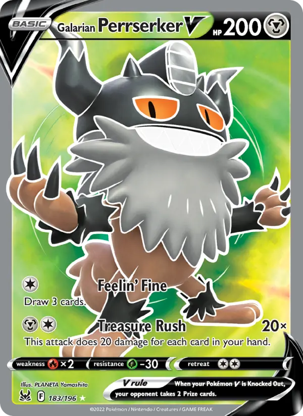 Galarian Perrserker V, Pokémon card