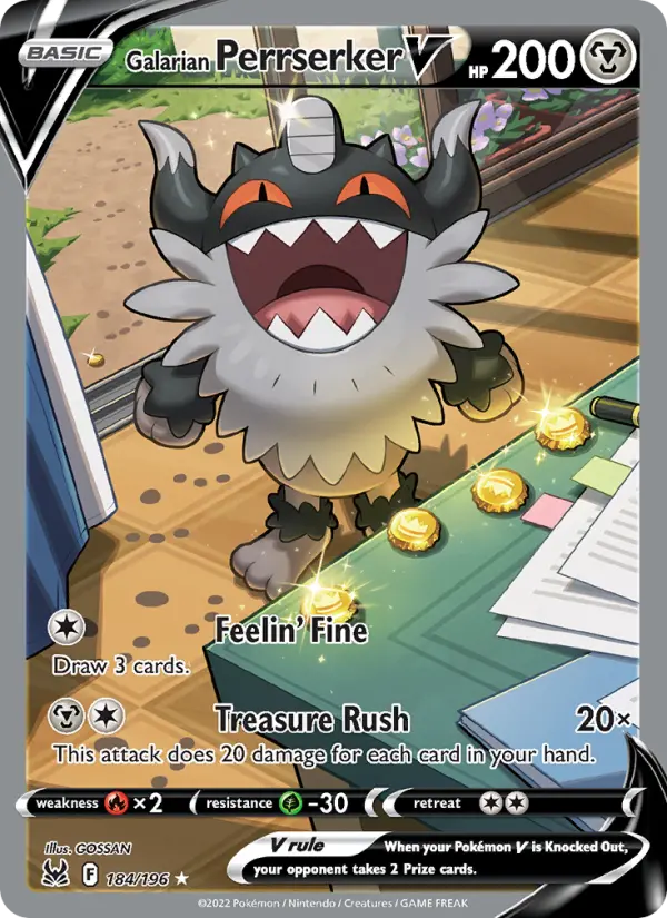 Galarian Perrserker V, Pokémon card