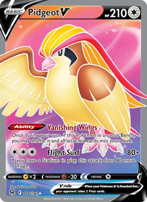 Pidgeot V, Pokémon card