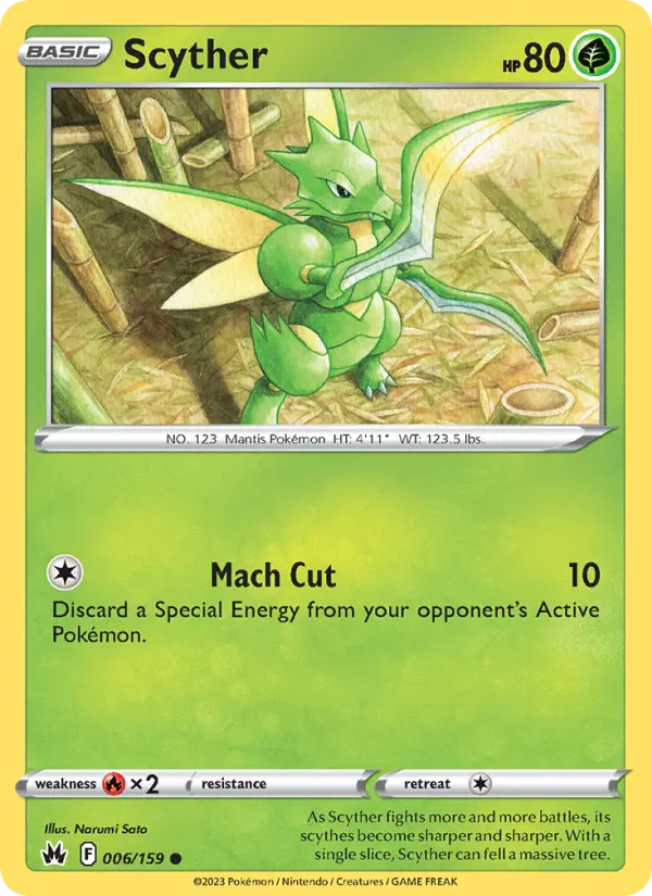 Scyther, Pokémon card