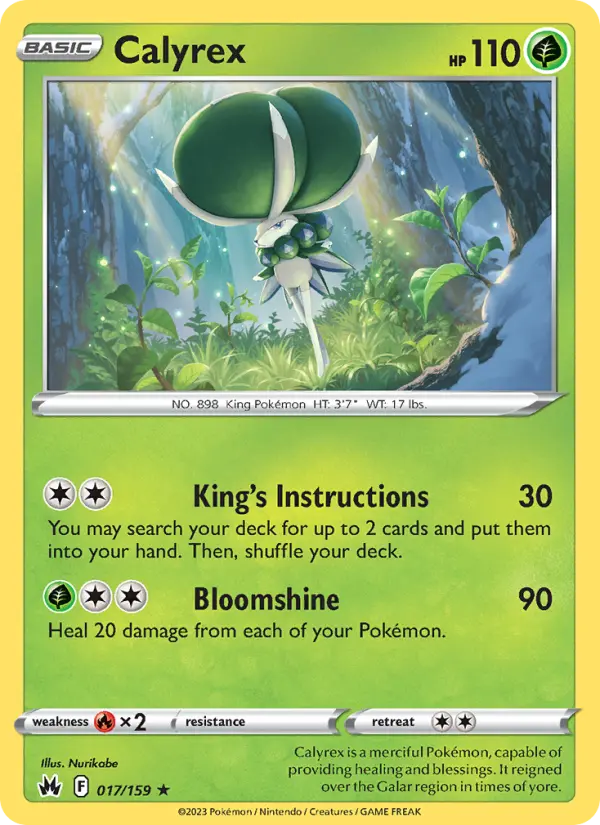 Calyrex, Pokémon card