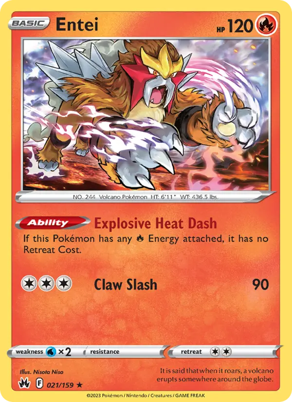 Entei, Pokémon card