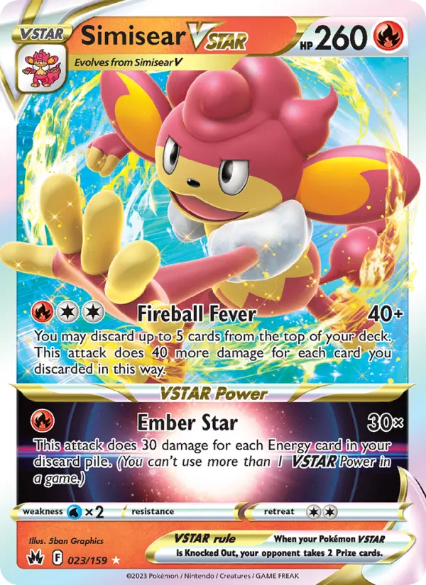 Simisear VSTAR, Pokémon card