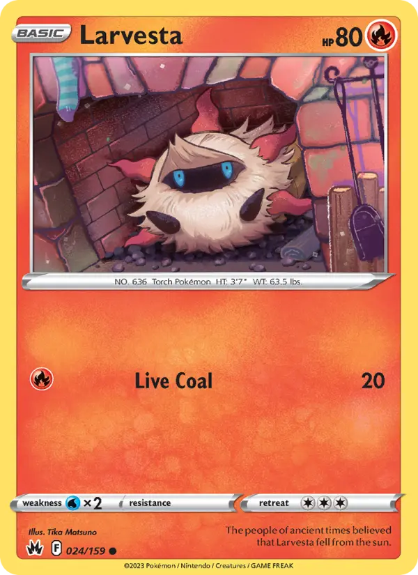 Larvesta, Pokémon card