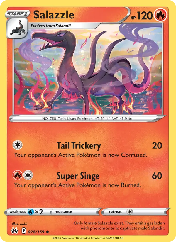 Salazzle, Pokémon card