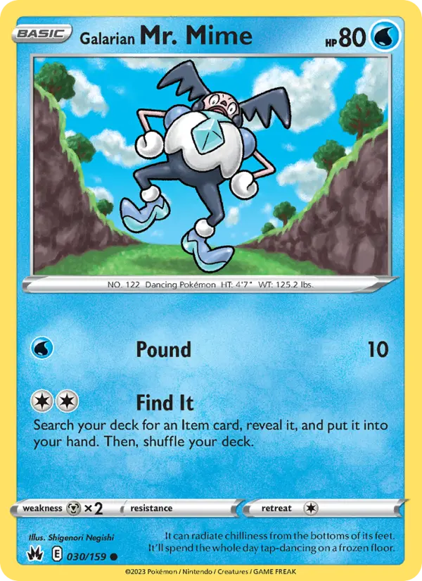 Galarian Mr. Mime, Pokémon card