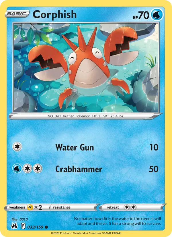 Corphish, Pokémon card