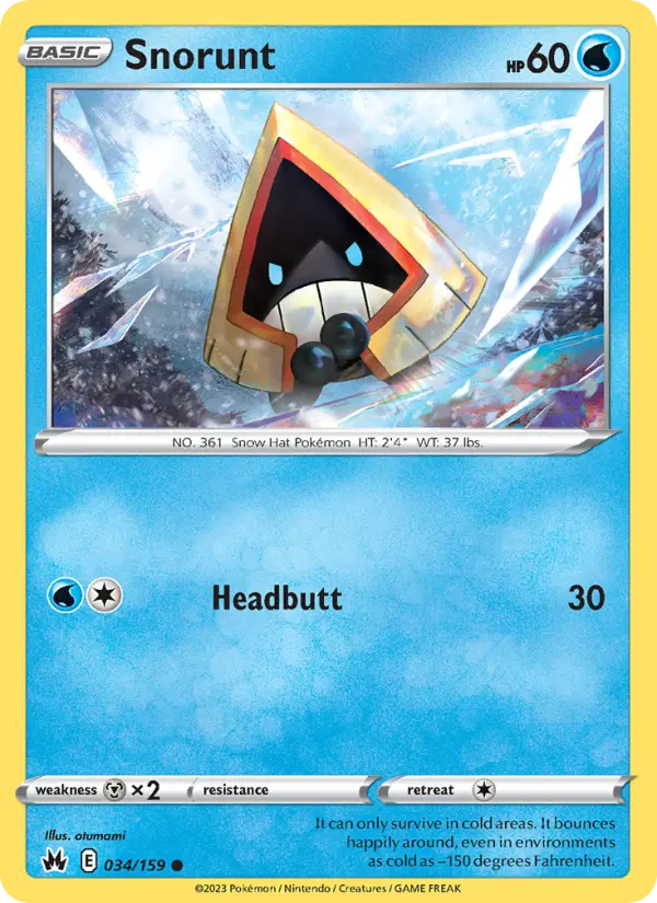 Snorunt, Pokémon card