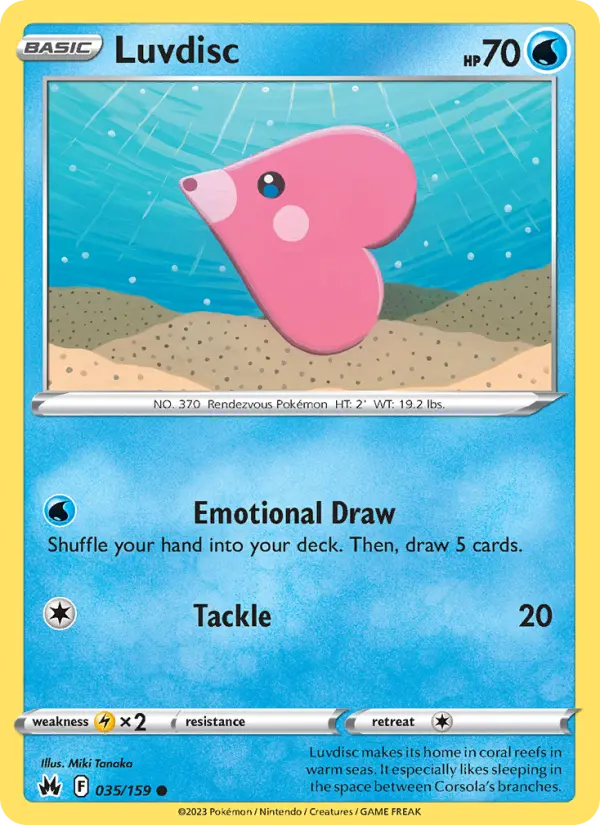 Luvdisc, Pokémon card