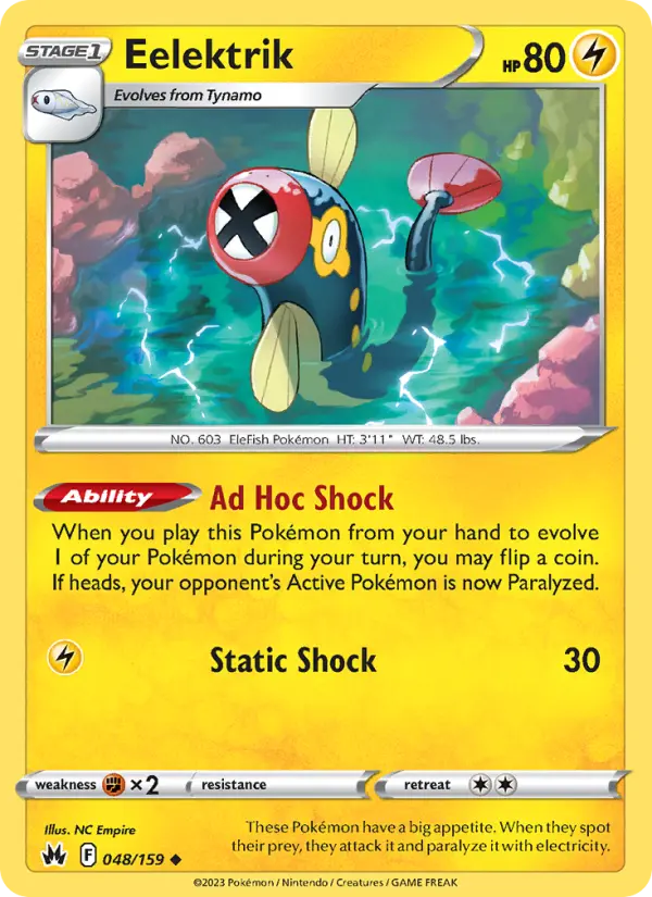 Eelektrik, Pokémon card
