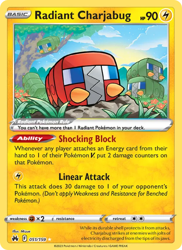 Radiant Charjabug, Pokémon card