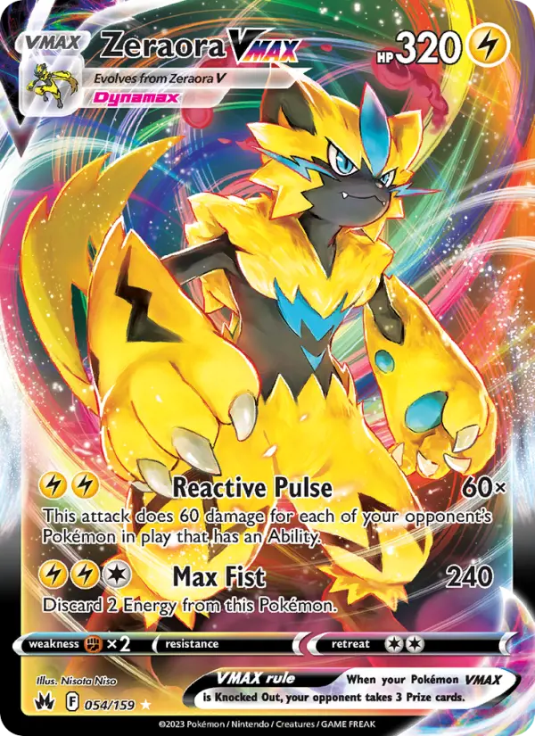 Zeraora VMAX, Pokémon card