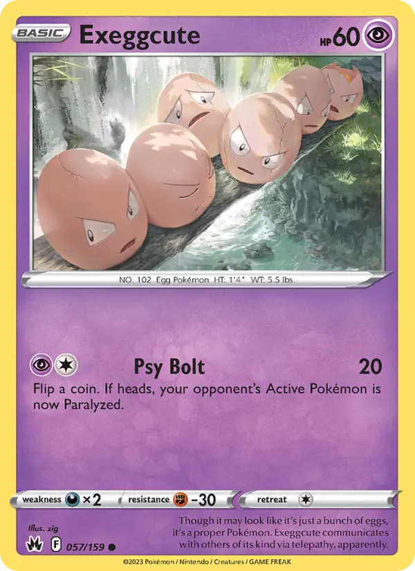 Exeggcute, Pokémon card