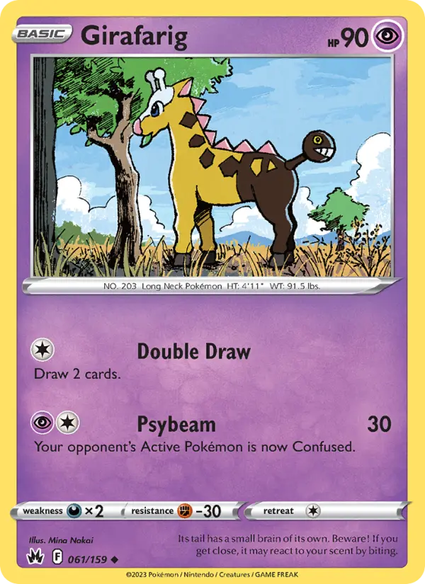 Girafarig, Pokémon card