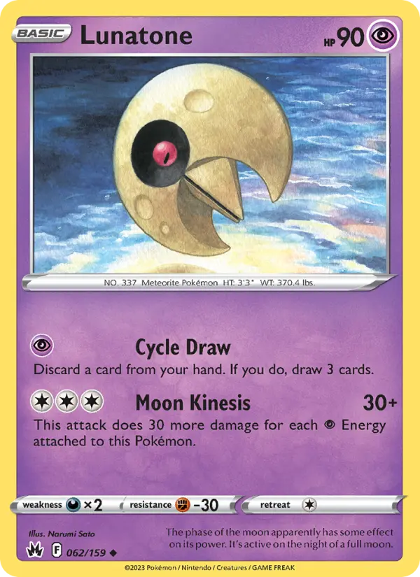 Lunatone, Pokémon card