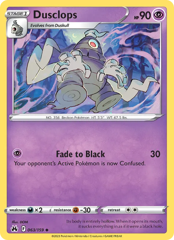 Dusclops, Pokémon card