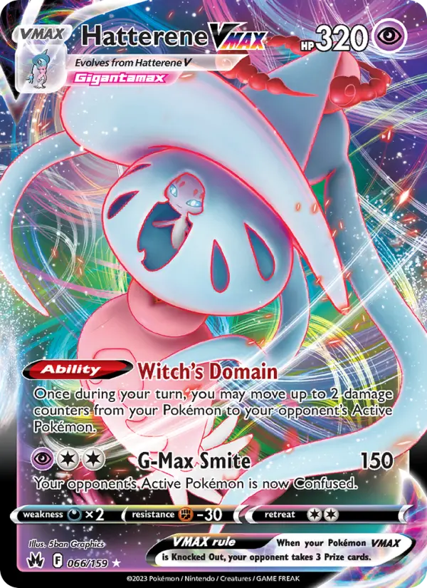 Hatterene VMAX, Pokémon card