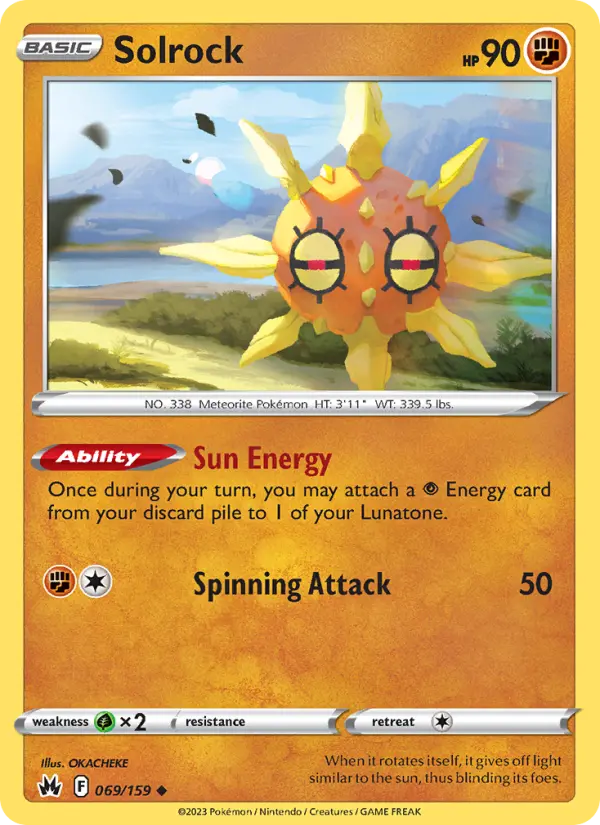 Solrock, Pokémon card