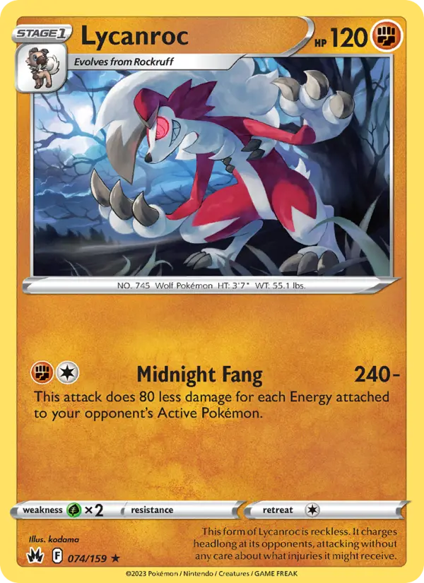 Lycanroc, Pokémon card