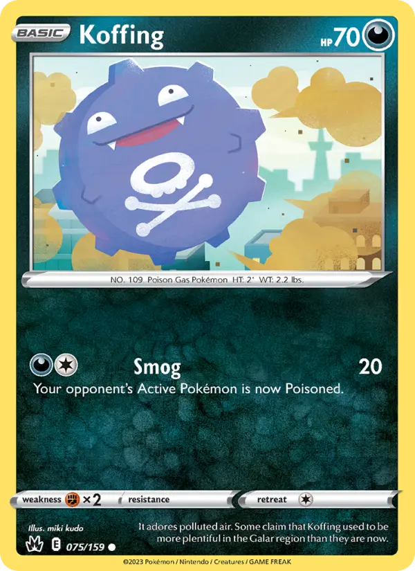 Koffing, Pokémon card