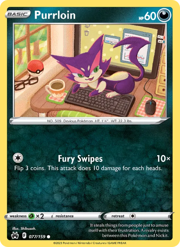 Purrloin, Pokémon card