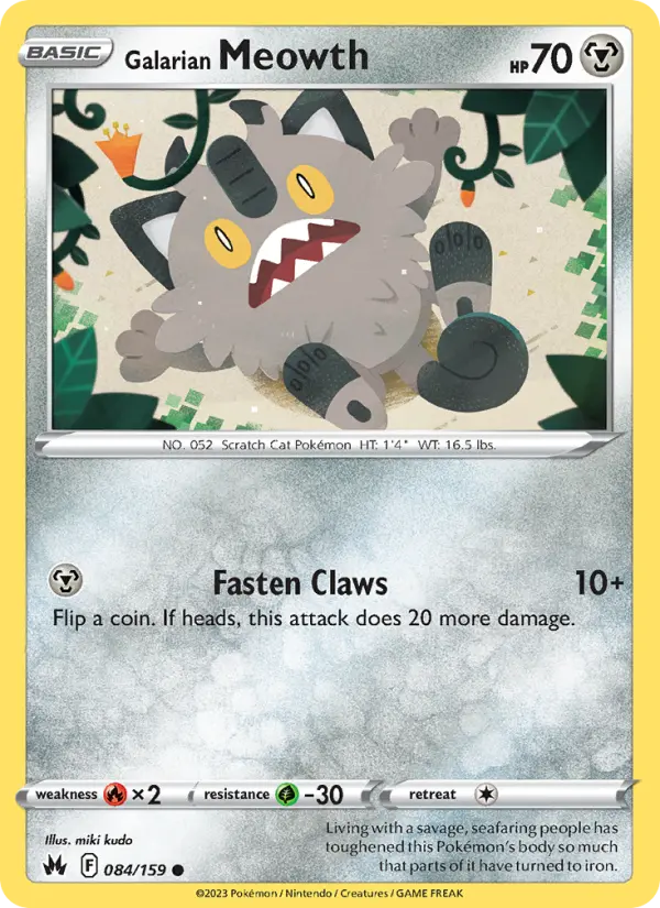 Galarian Meowth, Pokémon card