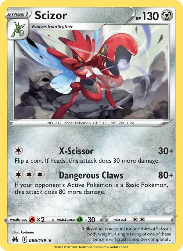 Scizor, Pokémon card