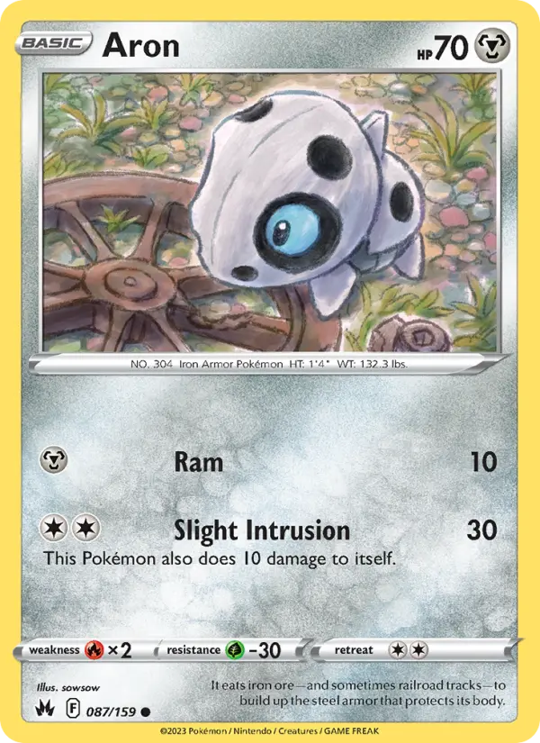 Aron, Pokémon card