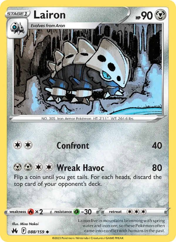 Lairon, Pokémon card