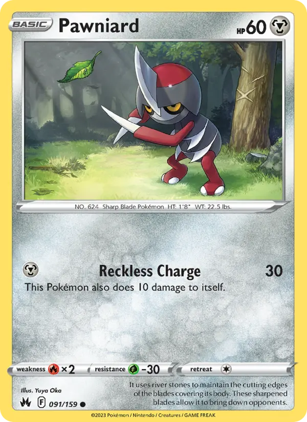 Pawniard, Pokémon card