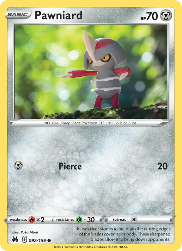 Pawniard, Pokémon card