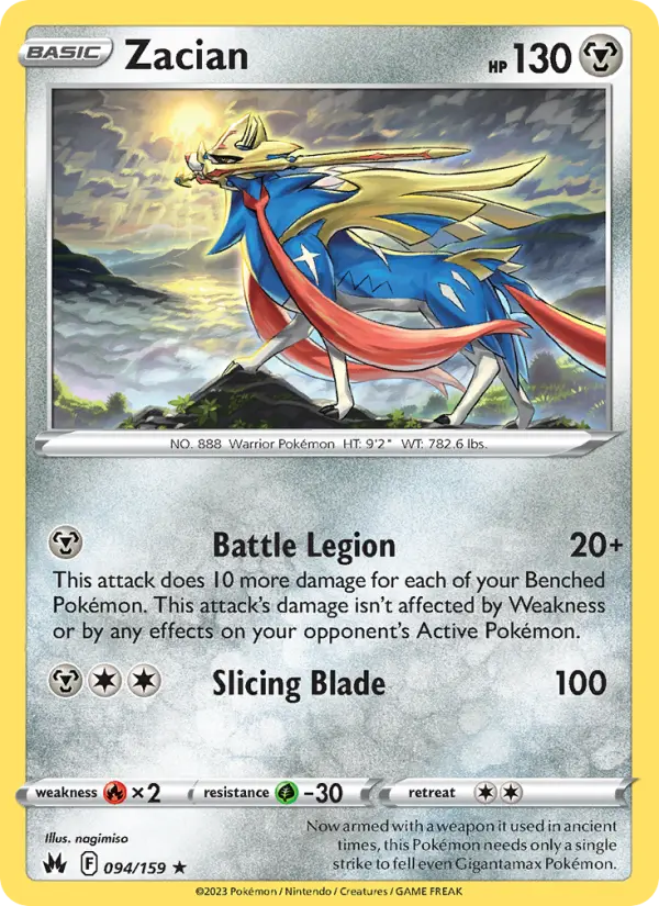 Zacian, Pokémon card