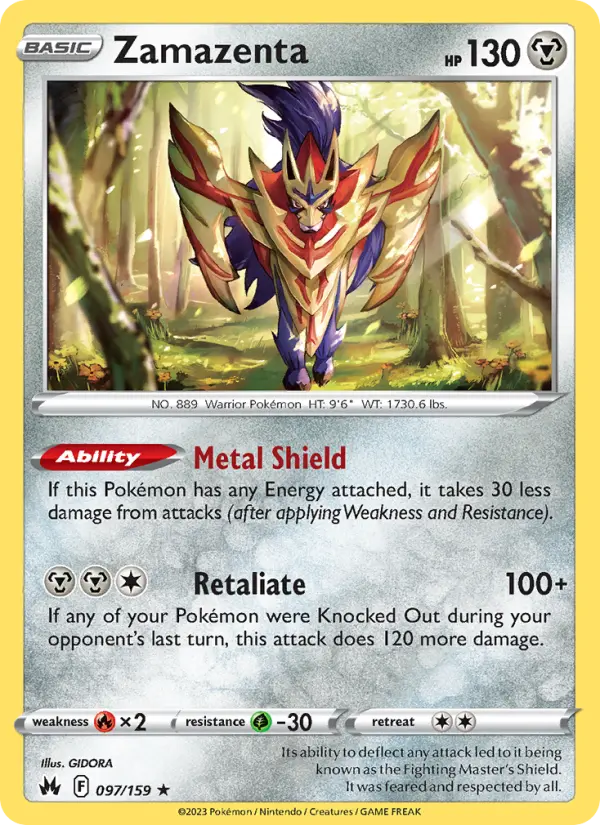 Zamazenta, Pokémon card