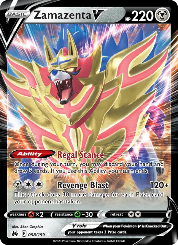 Zamazenta V, Pokémon card