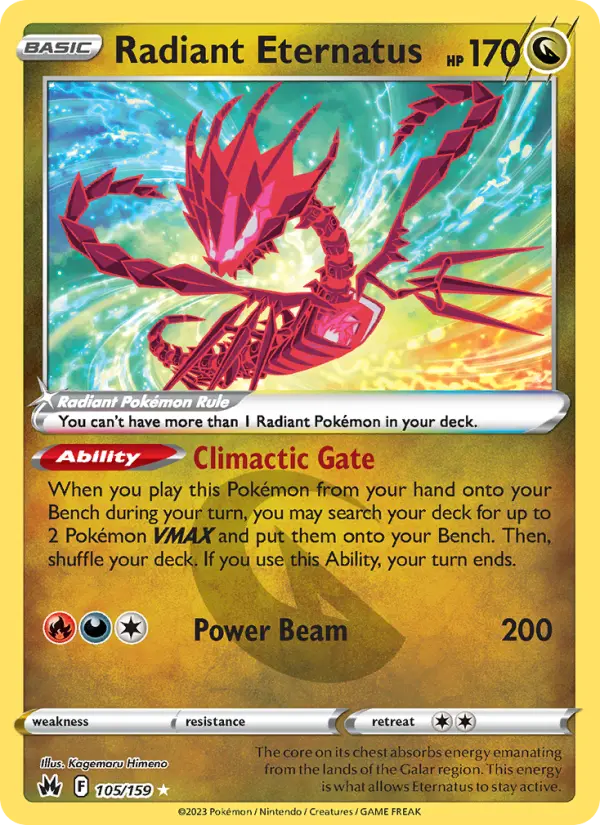 Radiant Eternatus, Pokémon card