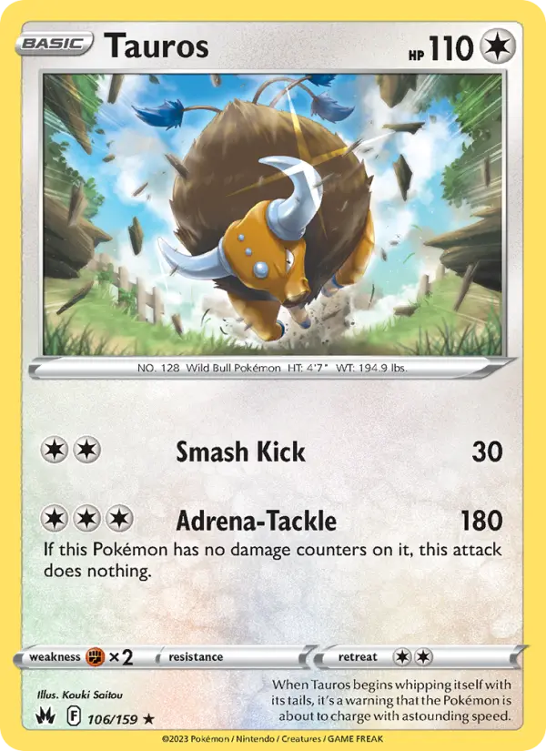 Tauros, Pokémon card