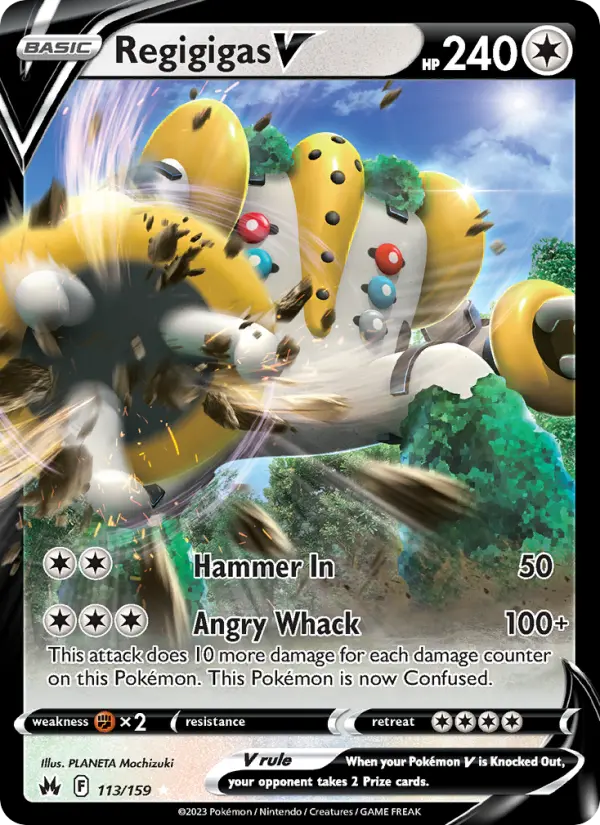 Regigigas V, Pokémon card