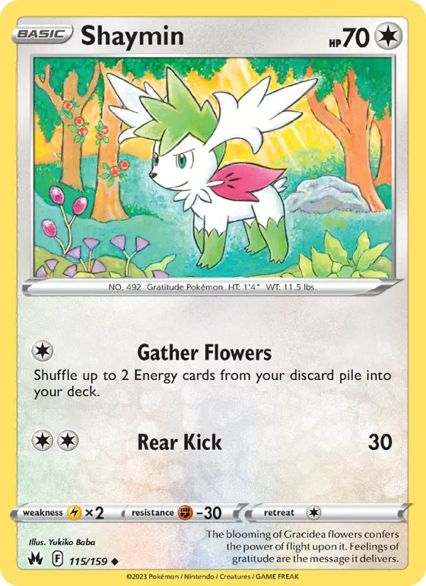 Shaymin, Pokémon card