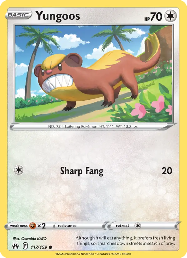 Yungoos, Pokémon card