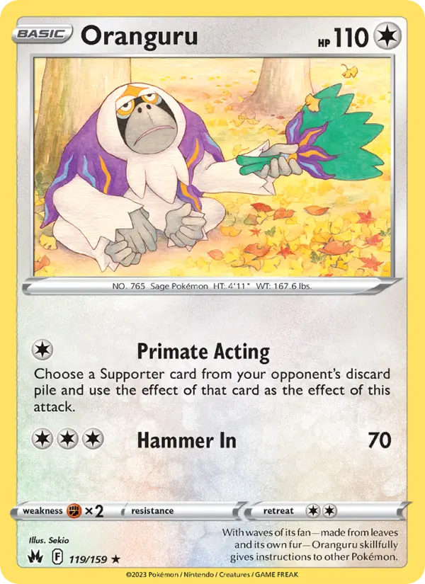 Oranguru, Pokémon card