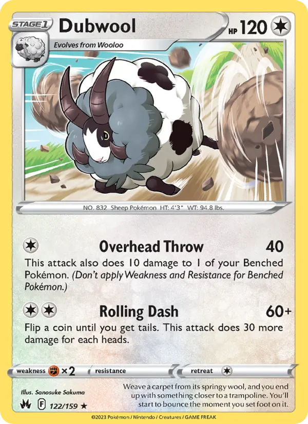 Dubwool, Pokémon card