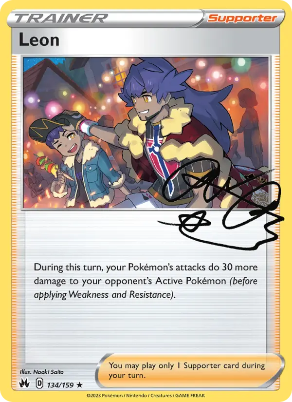 Leon, Pokémon card