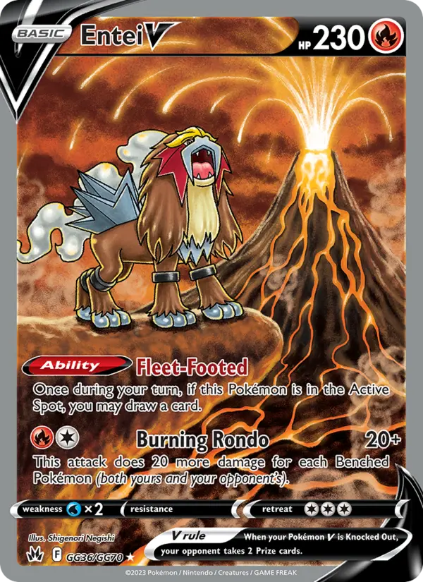 Entei V, Pokémon card